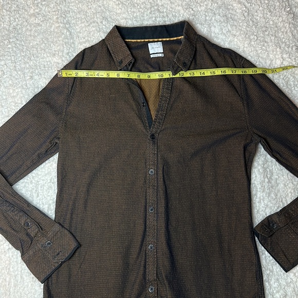 J.B HOLT | Brown Printed Button Up Shirt - Picture 4 of 5